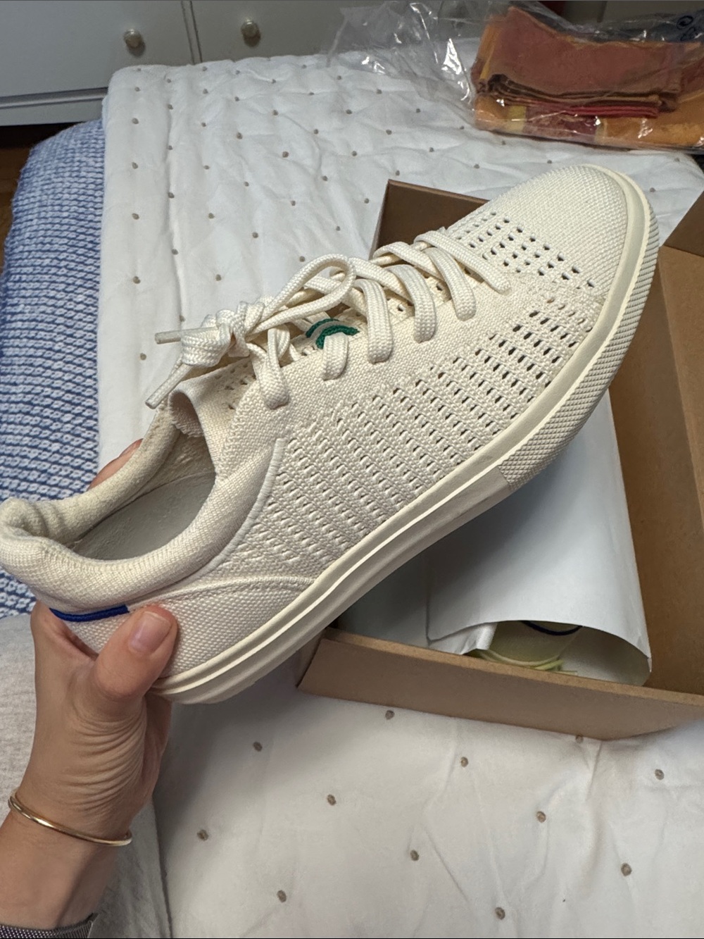 Rothy’s RS02 in white Knit Casual Sneakers in Cream - Picture 2 of 2